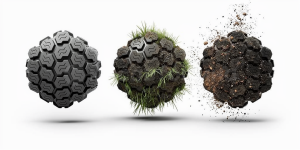 Technology Hexagonal tread pattern