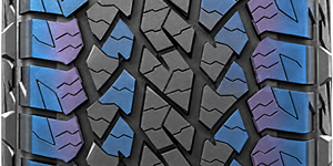 Technology Optimized block step reduces tyre noise