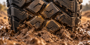 Technology Deep central blocks enhance traction in mud