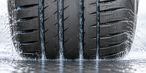 Technology Four grooves support grip in the rain