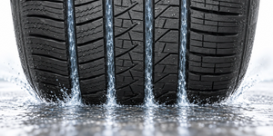 Technology Four longitudinal grooves quickly evacuate water