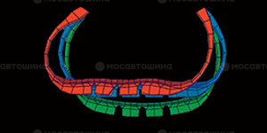 Технология Оптимально расположенные ряды блоков протектора снижают шум шины и сглаживают вибрации. Следовательно, срок службы шины увеличивается.