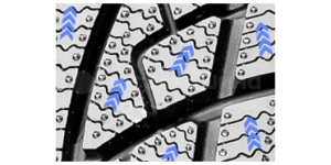 Технология Разработаны для обеспечения максимального направленного сцепления на снегу и льду, а также минимизации дорожного шума.