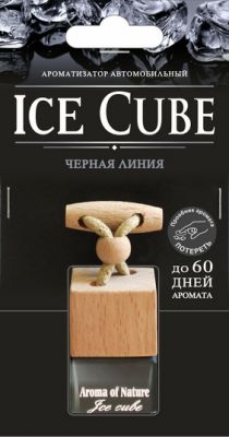 Ароматизатор подвесной бочонок Ice cube Черная линия