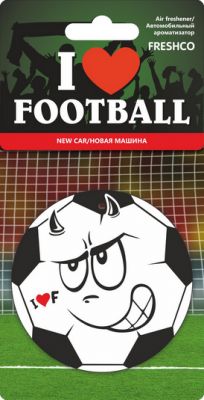 Ароматизатор подвесной картонный Freshco I love Football Новая машина