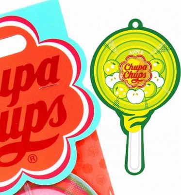 Ароматизатор воздуха Chupa Chups (Apple) подвесной, двойная пропитка, Яблоко, 1/100/1 000