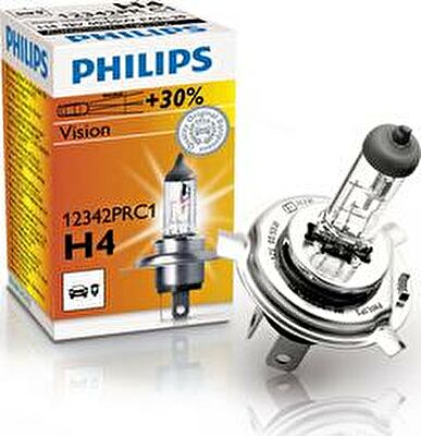 Лампа PHILIPS 12 В, Н4, 60/55 Вт, P43t-38 +30% PREMIUM