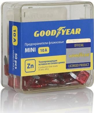 Набор флажковых пластиковых предохранителей Goodyear «мини»(10А)