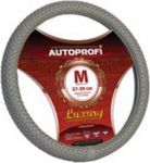 Оплётка AUTOPROFI, серия LUXURY, PU кожа, полностью плетёная, чёрный, разм. М,, 1/20