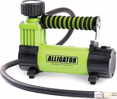 Компрессор автомобильный АЛЛИГАТОР, металлический, 12V, 100W, производ-сть 26 л./мин., спонж. рукоятка, переходники для накач., сумка, 1/8 Компрессор автомобильный АЛЛИГАТОР, металлический, 12V, 100W, производ-сть 26 л./мин., спонж. рукоятка, переходники для накач., сумка, 1/8