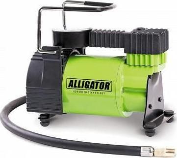 Компрессор автомобильный АЛЛИГАТОР, металлический, 12V, 120W, производ-сть 30 л./мин., переходники для накач., сумка, 1/8