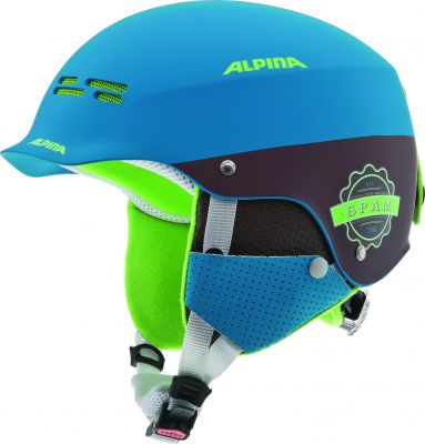 Зимний Шлем Alpina SPAM CAP JR blue-brown matt (см:50-54)