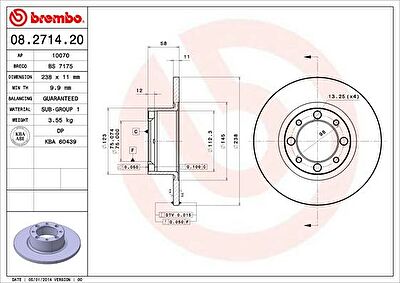 AP 10070 тормозной диск на TALBOT HORIZON