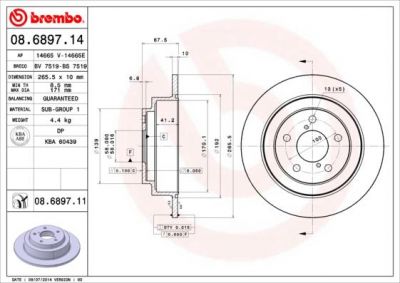 AP 14665 E тормозной диск на SUBARU IMPREZA универсал (GG)