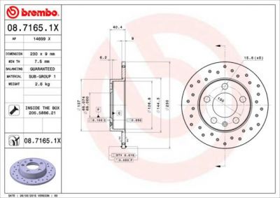 AP 14699 X тормозной диск на SKODA OCTAVIA (1U2)