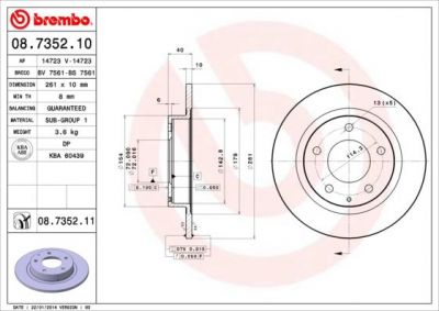 AP 14723 V тормозной диск на MAZDA 626 V Hatchback (GF)