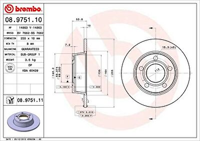 AP 14863 тормозной диск на AUDI A6 (4B2, C5)