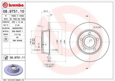 AP 14863 V тормозной диск на AUDI A6 (4B2, C5)