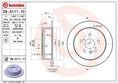 AP 14887 V тормозной диск на LEXUS RX (MHU3_, GSU3_, MCU3_)