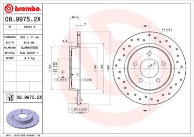 AP 14915 X тормозной диск на MAZDA 3 седан (BL)