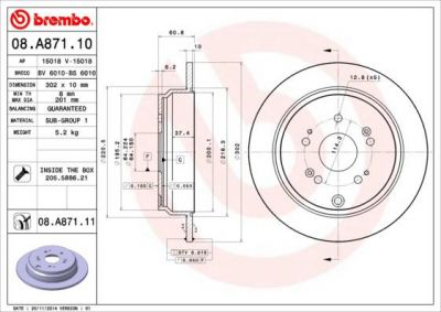 AP 15018 V тормозной диск на HONDA CR-V III (RE)