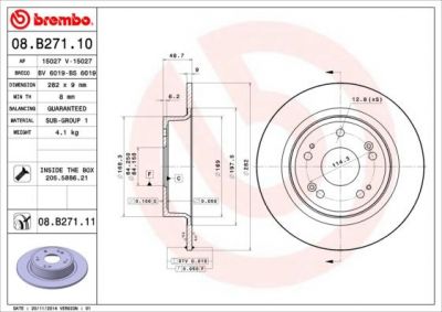 AP 15027 тормозной диск на HONDA ACCORD VIII универсал