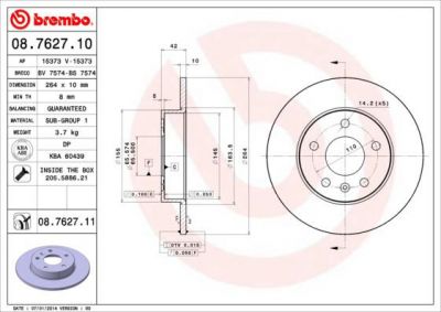 AP 15373 тормозной диск на OPEL ZAFIRA A (F75_)