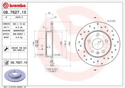 AP 15373 X тормозной диск на OPEL ZAFIRA A (F75_)