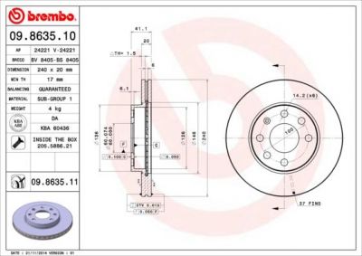 AP 24221 тормозной диск на OPEL CORSA C фургон (F08, W5L)