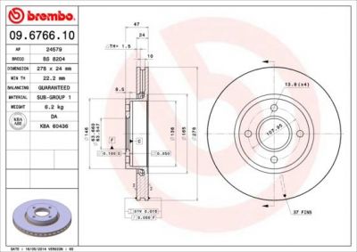 AP 24579 тормозной диск на FORD MONDEO I седан (GBP)