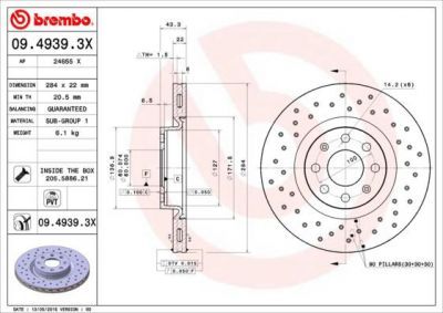 AP 24655 X тормозной диск на OPEL CORSA E Van