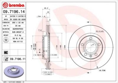 AP 24700 V тормозной диск на AUDI A4 Avant (8D5, B5)