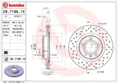 AP 24700 X тормозной диск на AUDI A4 Avant (8D5, B5)