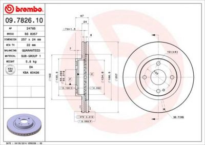 AP 24765 тормозной диск на MAZDA 323 S VI (BJ)