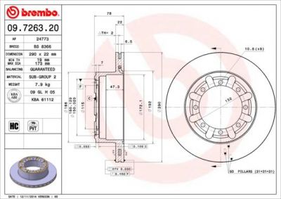 AP 24773 тормозной диск на RENAULT TRUCKS MASCOTT c бортовой платформой/ходовая часть