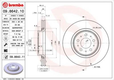 AP 24803 тормозной диск на VOLVO C70 I купе