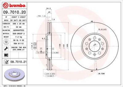 AP 24847 тормозной диск на SKODA FABIA