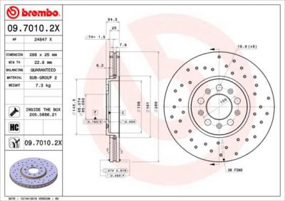 AP 24847 X тормозной диск на SKODA FABIA