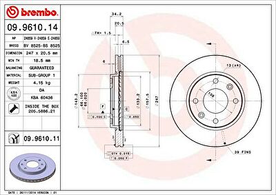 AP 24859 E тормозной диск на PEUGEOT 306 (7B, N3, N5)