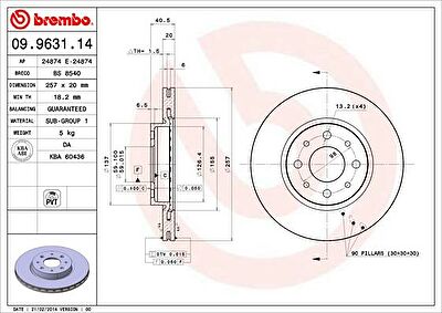 AP 24874 E тормозной диск на ALFA ROMEO 146 (930)