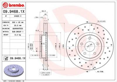 AP 24925 X тормозной диск на FORD C-MAX (DM2)