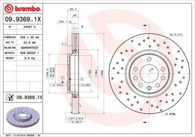 AP 24927 X тормозной диск на OPEL CORSA E Van