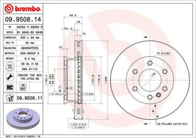 AP 25053 E тормозной диск на MERCEDES-BENZ SPRINTER 3,5-t c бортовой платформой/ходовая часть (906)