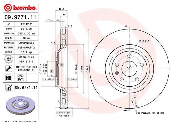 AP 25147 V тормозной диск на AUDI TT Roadster (8J9)