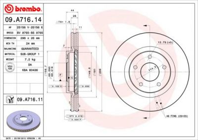 AP 25156 V тормозной диск на NISSAN QASHQAI / QASHQAI +2 (J10, JJ10)