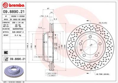 AP 25292 V тормозной диск на PORSCHE BOXSTER (987)