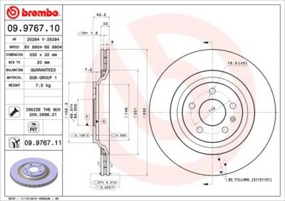 AP 25294 V тормозной диск на AUDI A6 Allroad (4FH, C6)