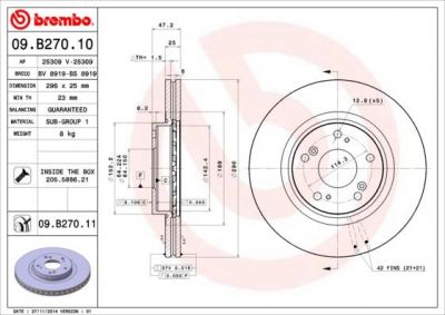 AP 25309 тормозной диск на HONDA ACCORD VIII универсал