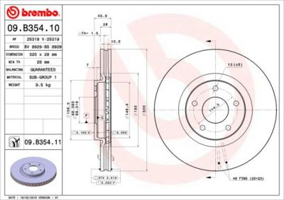 AP 25319 тормозной диск на NISSAN QASHQAI / QASHQAI +2 (J10, JJ10)