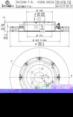 AP 25483 Z тормозной диск на NISSAN GT-R (R35)
